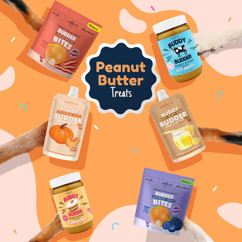 100% 17oz Relax Rover Buddy Budder (Stress + Anxiety), Natural Dog Peanut Butter, Dog Supplment, Made in USA
