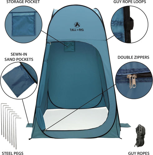 GigaTent Tall ‘N’ Big Pop Up Pod Changing Room Privacy Tent, Instant Portable Outdoor Shower Tent