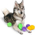 Midlee Squeaky and Crinkley Plush Dog Balls, Set of 8 (3 1/2" Refill Hide a Ball)