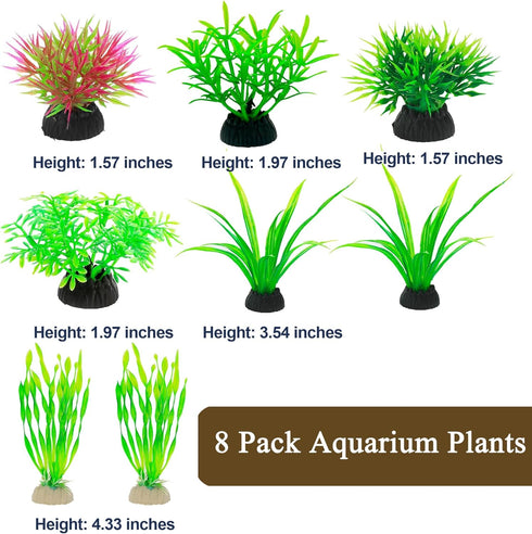 FUNOJOY Assorted Natural Driftwood Decor for Aquarium and Reptile Tank Accessories, 2-10" Wood Branches (Pack of 6)
