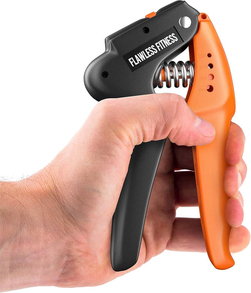Hand Grip Strength Trainer Exerciser - Adjustable Hand Grip Strengthener is Perfect for Improving Hand Strength, Forearm Muscularity, Finger Dexterity, Wrist Strength, and for Combating Grip Fatigue by Flawless Fitness