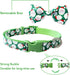 Christmas Dog Collar with Bow Tie, 2 Pack Holiday Santa and Snowman Collar for Small Medium Large Dogs Pets Puppies (Small-(11"-17") Neck * 5/8" Wide)