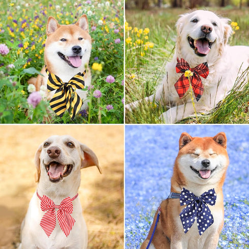 Segarty Dog Neck Bows, 30PCS Adjustable Pet Bowties Collar for Medium Large Dogs, Grooming Accessories for Christmas