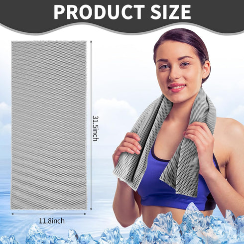 Honoson Cooling Towel Bulk, Breathable Chilly Towel for Neck, Face, Microfiber Towel for Gym, Travel, Yoga, Running
