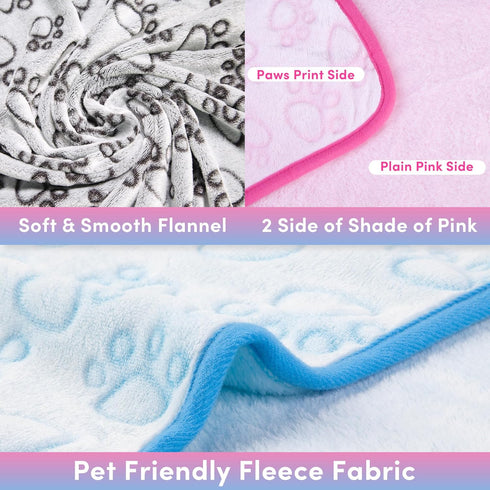 Stuffed 3pcs Premium Soft Dog Blankets, Calming Washable Cover for Bed Couch Crate Protection, 16 * 24 inches