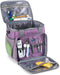 Pet Grooming Bag, Organizer Tote for Dog Grooming Supplies, Perfect for Pet Grooming Tool Kit (Purple)