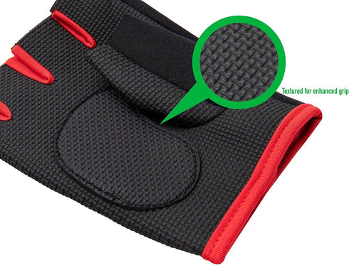 Set, Mind Reader Workout Glove Open Finger, Wrist Support for Men and Women, Textured Non-Slip Grip for Sports, Lifting