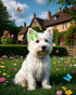 PET SHOW 10Pcs 2" Dot Small Dogs Hair Bows, French Clips, Yorkie Bowknot Barrette Clips for Medium Dogs