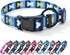Mile High Life Dog Collar, Lightweight Nylon Puppy Collars with Cute Patterns for Small/Medium/Large Dogs (Blue Bone,