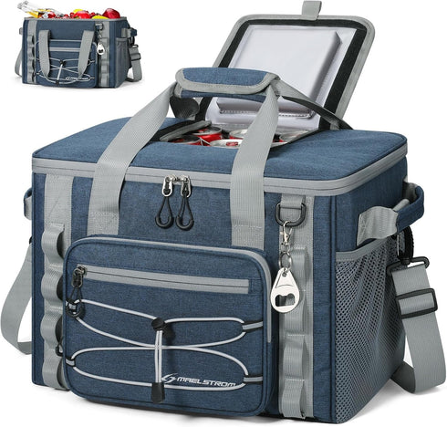 Maelstrom Soft Sided Cooler Bag, 30/40 Can Collapsible Insulated Ice Chest, Large