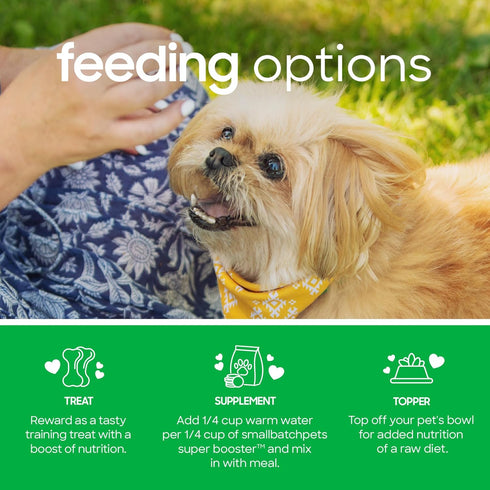 smallbatch Freeze Dried Dog Treats, Superfood Topper Duck Bites for Dogs & Cats, Probiotics, Organic Ingredients, 7 oz
