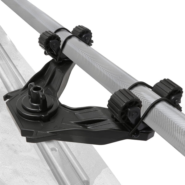 Kayak Paddle Holder, Dual Head Kayak Track Mount Accessories for Fishing, Offset Paddle Holder for Kayaking