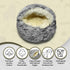 Cat & Dog Cave Bed, Plush Round Beds for Small Breeds & Indoor Cats, Cozy Donut Design, Machine-Washable (20×20 inch,
