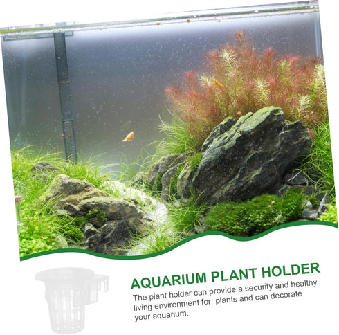 2 Pair Hanging Aquarium Planter Baskets for Aquatic Plants, Acrylic Plant Pots for Fish Tank Planting