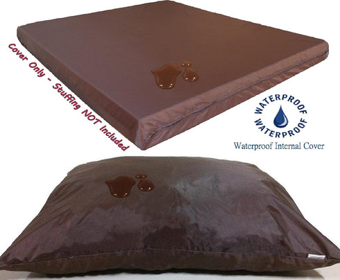 Dogbed4less DIY Pet Bed Pillow, Brown MicroSuede Duvet Cover, 55X47X4 Inch - Covers Only