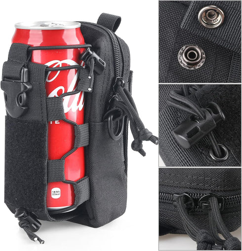 WYNEX Molle EDC Waist Pouch - Tactical Utility Organizer Water Bottle Carrier Adjustable Tool Bag for Hiking