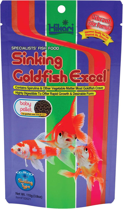 Hikari Sinking Goldfish Excel Fish Food, 3.8 oz (110g)