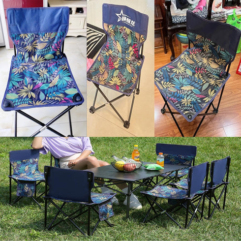 UtySty Set Backpacking Portable Camping Chair Covers Replacement Folding Camping Stool Cover with Backrest Seat Pads