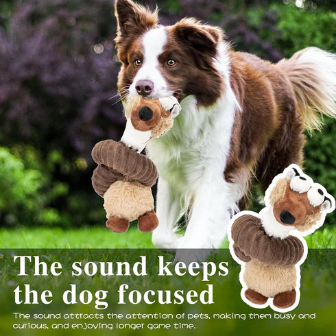 JMZDS&JL Squeaky Dog Toys, Plush Stuffed Crinkle Chew Toys for Small Medium Large Dogs, Puppy Teething Toys
