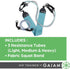 Gaiam Squat Band & Hip Trainer Set, Fabric Resistance Band with 3 Adjustable Tubes, Home Gym Equipment