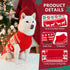 KYEESE Christmas Dog Sweater for Small Dogs - Snowflake Reindeer Design with Leash Hole, Ugly Holiday Sweater, M