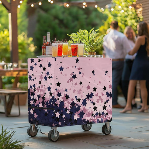 Xumfabuy 80-100 Patio Cooler Cover, Outdoor Bar Cart Cover for Quart Rolling Ice Chest Cooler, Star Cart Covers