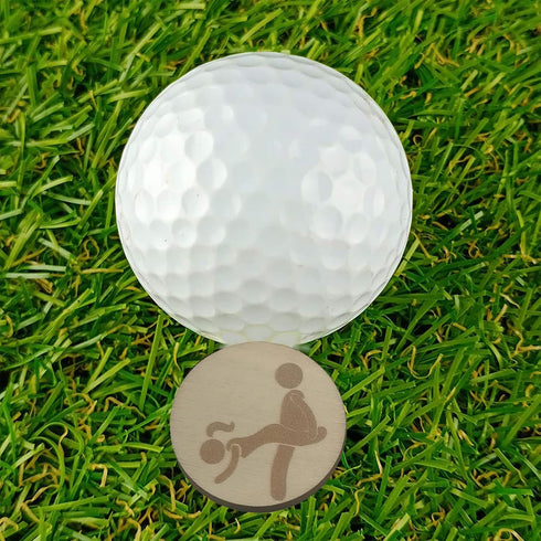 weilaike Golf Ball Markers - Funny Adult Ball Marker, 4Pcs Humor Patterns, Personalized Golf Accessories for Men Women