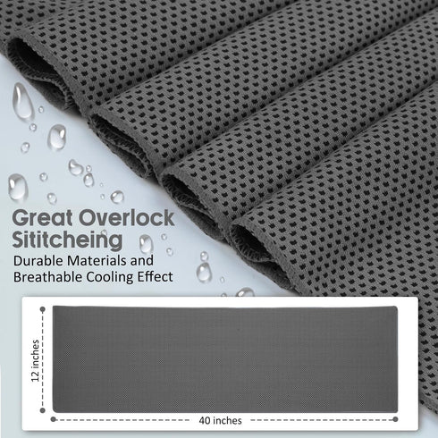 Tagefa 20 Pack, 40"x 12" Cooling Towels Cooling Rags Neck Wraps for Sports with Carrying Pouch, Gym Cooling Neck Towels