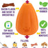 Chew King Premium Treat Dog Toy, Extremely Durable Natural Rubber, Bacon Flavored, Orange, X-Large