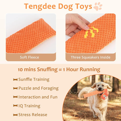 Squeak Dog Puzzle Toys for IQ Training, Snuffle Toys for Puppy Foraging Instinct