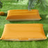 Allisandro Outdoor Dog Bed Pet Pad, Tough Pet Pillow with Removable Cover, Scratch and Water Resistant, Orange/Light