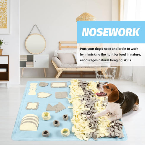 STELLAIRE CHERN (39.4" 39.4") Snuffle Mat for Small Large Dogs x - Nosework Feeding, Easy to Fill, Machine Washable