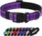 Padded Reflective Dog Collar with Soft Neoprene, Quick Release Basic Collars for Large Dogs, Purple Girl