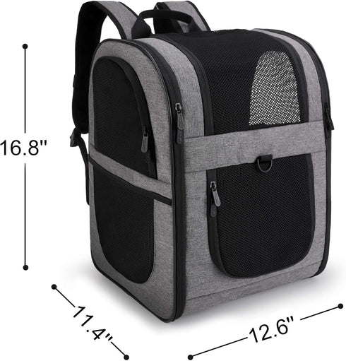 Apollo Walker Pet Carrier Backpack for Large/Small Cats and Dogs, Safety Features and Cushion Back Support for Travel