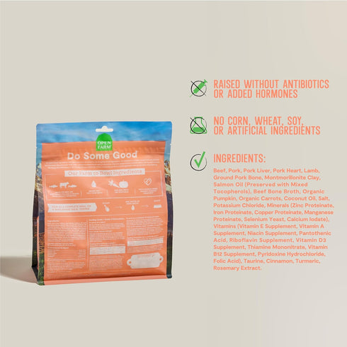 95% 13.5oz Open Farm, RawMix Freeze Dried Raw Morsels, Dog Food Topper & Mixer, High Protein & Bone Broth Infused