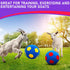 4 Pcs Goat Ball Toy Set with Covers - Anti Burst Training Toy with Inflator Pump for Goats (18inch, Red and Purple)