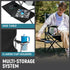 FUNDANGO Folding Camping Chairs for Adults, Oversized Beach Chairs with Table Tray, Heavy Duty Lawn Chair with Cup