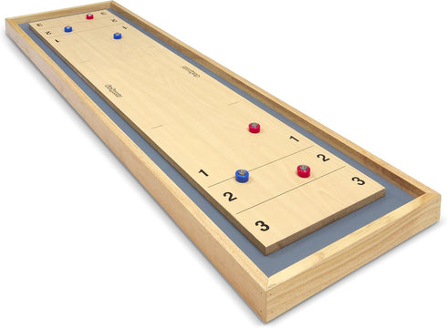 GoSports Shuffleboard and Curling 2 in 1 Board Games - Classic Tabletop or Giant Size