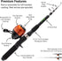 Kids Fishing Pole and Tackle Box - Includes Net, Travel Bag, Reel, and Beginner’s Guide - Rod and Reel Kit for Youth