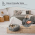 Best Friends by Sheri Ultra Calming Pouf Bed, Luxury Donut Dog Bed, Gray, Small 23x23