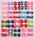 YOY 40pcs Grosgrain Ribbon Pet Dog Hair Bows - 20 Pairs with Rubber Bands - Grooming Accessories for Puppy & Kitty