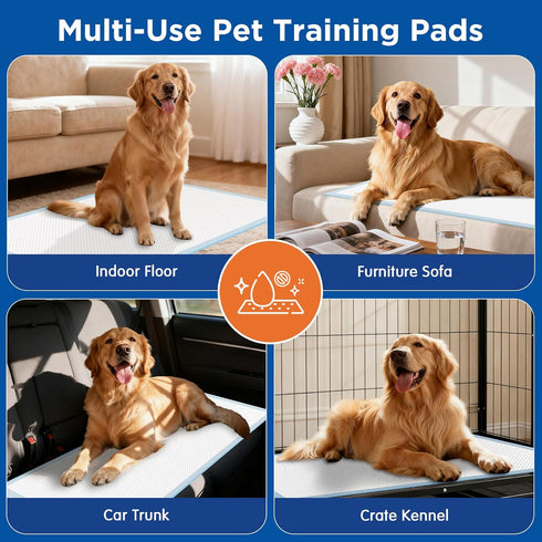 BESTRIPES 31x47 Inch 6-Layer 40 Count Extra Large Dog Pee Pads - Heavy Duty Leak-Proof, Super Absorbent & Quick-Dry