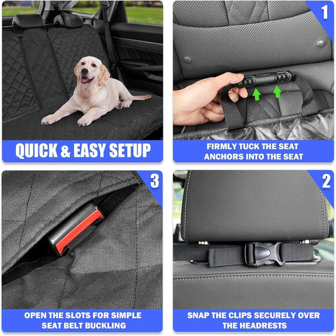 Yonktoo 60/40 61" Dog Car Seat Cover for Back Seat, Car Seat Cover Split Bench for Full-Size SUV, Pickup Truck, Big