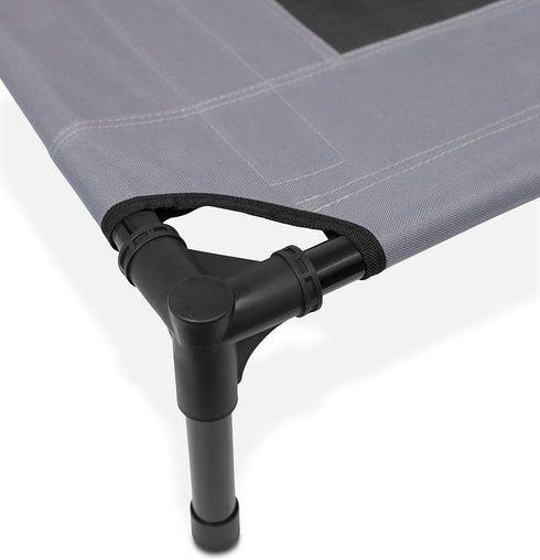 Internet's Best Elevated Dog Bed - Medium Grey - 36 x 30 - Cool Breathable Mesh - Indoor or Outdoor Use