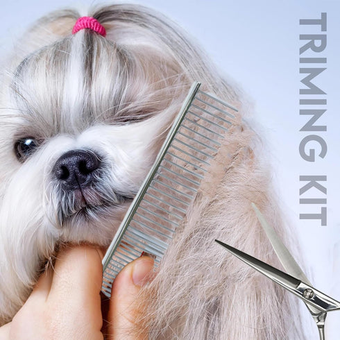 Dog Clippers Grooming Kit, Rechargeable Low Noise Shaver Supplies for Small and Large Dogs and Cats