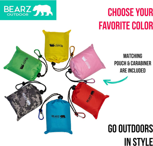Pocket Blanket, Waterproof Sandproof Beach Blanket, Lightweight & Compact for Hiking, Camping, Travel
