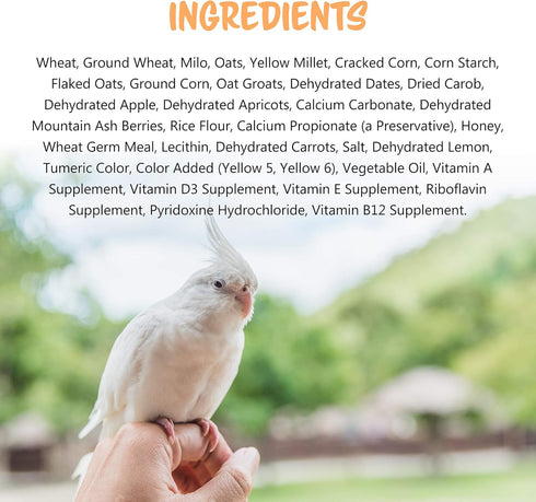 Vitakraft Crunch Sticks Cockatiel Treat - Apple and Honey, Pet Bird Treat Toy