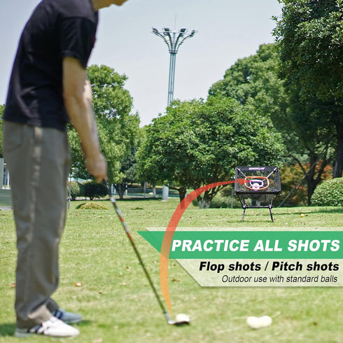 Golf Chipping Net & Driving Net, Backyard Practice Net with Mat, Indoor Training Target with Balls