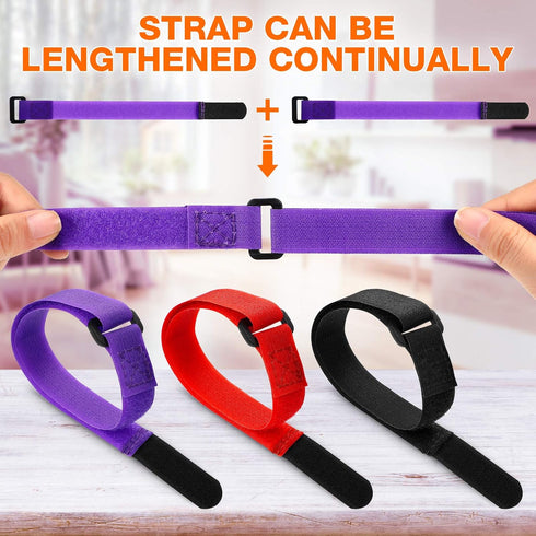 HESTYA 12 Pieces Adjustable Bike Rack Straps, 26 Inches Wheel Stabilizer Bicycle Accessories for Transporting