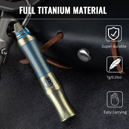 TACRAY Titanium Whistle – Ultra-Loud 120+ dB, Lightweight & Durable, Perfect for Emergency Survival, Hiking, Camping